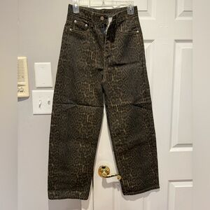 Never Worn Amazon Leopard Print Jeans